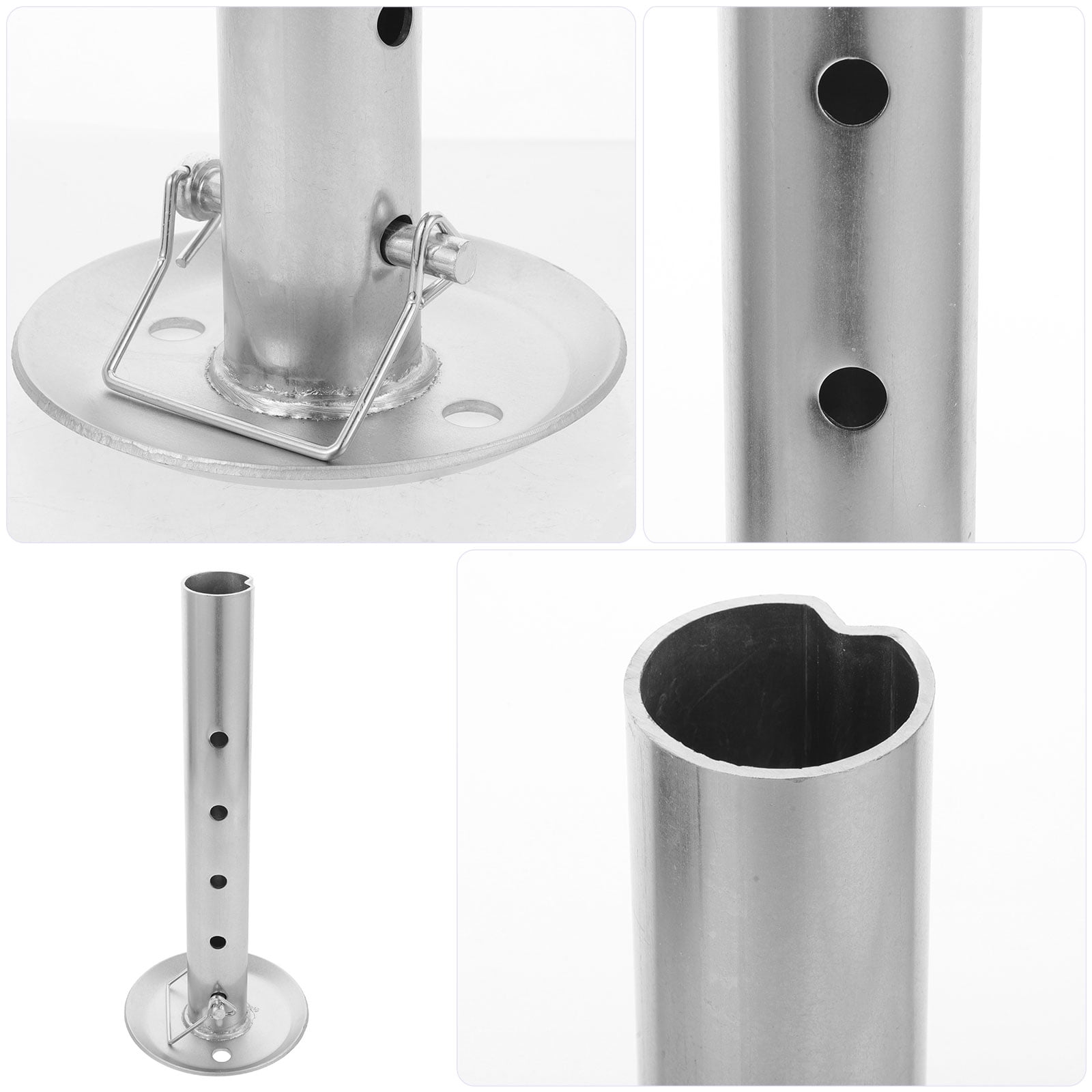 Milisten Removable Foot Pad for Electric Tongue Jack Trailer Supply Silver