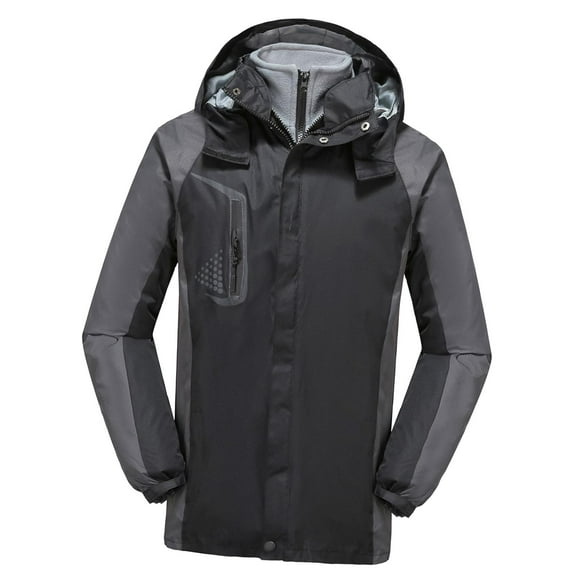 Men Windproof Coat Winter Windbreaker Hiking Jacket Ski Jacket Hooded Softshell 5XL