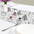 thumbnail image 4 of Yayeee Table Runner 90 inches Long Home Kitchen Dinning Party Decoration, Black Cartoon Snowmen, 4 of 7