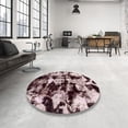 thumbnail image 3 of Ahgly Company Indoor Square Abstract Red Abstract Area Rugs, 6' Square, 3 of 6