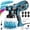 Blue(Nozzle*5), variant on RELOIVE 800W Paint Sprayer, 1400ml Electric HVLP Spray Gun, 5 Brass Nozzles, 3 Spray Patterns, Flow Control, Easy Clean, Blue