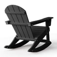 thumbnail image 4 of Westintrends Malibu Rocking Chair Outdoor, All Weather Resistant Poly Lumber Classic Porch Rocker Chair, 350 lbs Support Patio Lawn Plastic Adirondack Chair, Black, 4 of 12