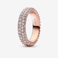 thumbnail image 1 of Anilla Atemporal Cierre Incrustaciones Totalmente Joyería Dedo Anillo De Regalo De Amor + Bolsa De Franela, 1 of 4