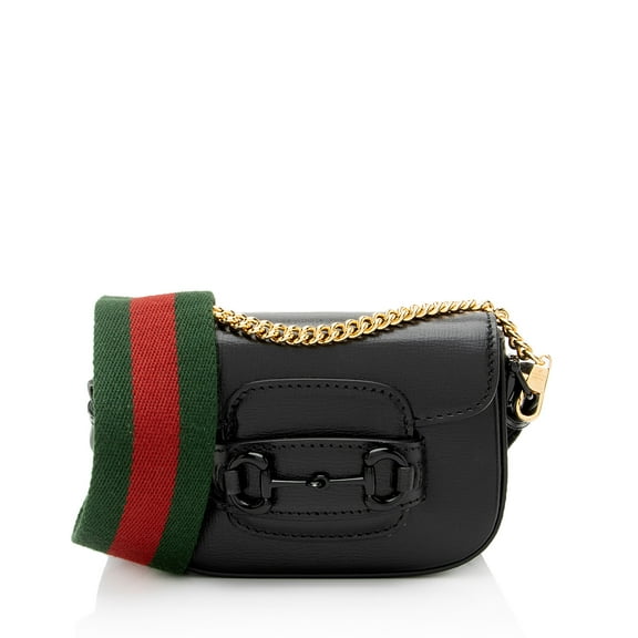 Pre-Owned Gucci Leather Horsebit 1955 Super Mini Shoulder Bag