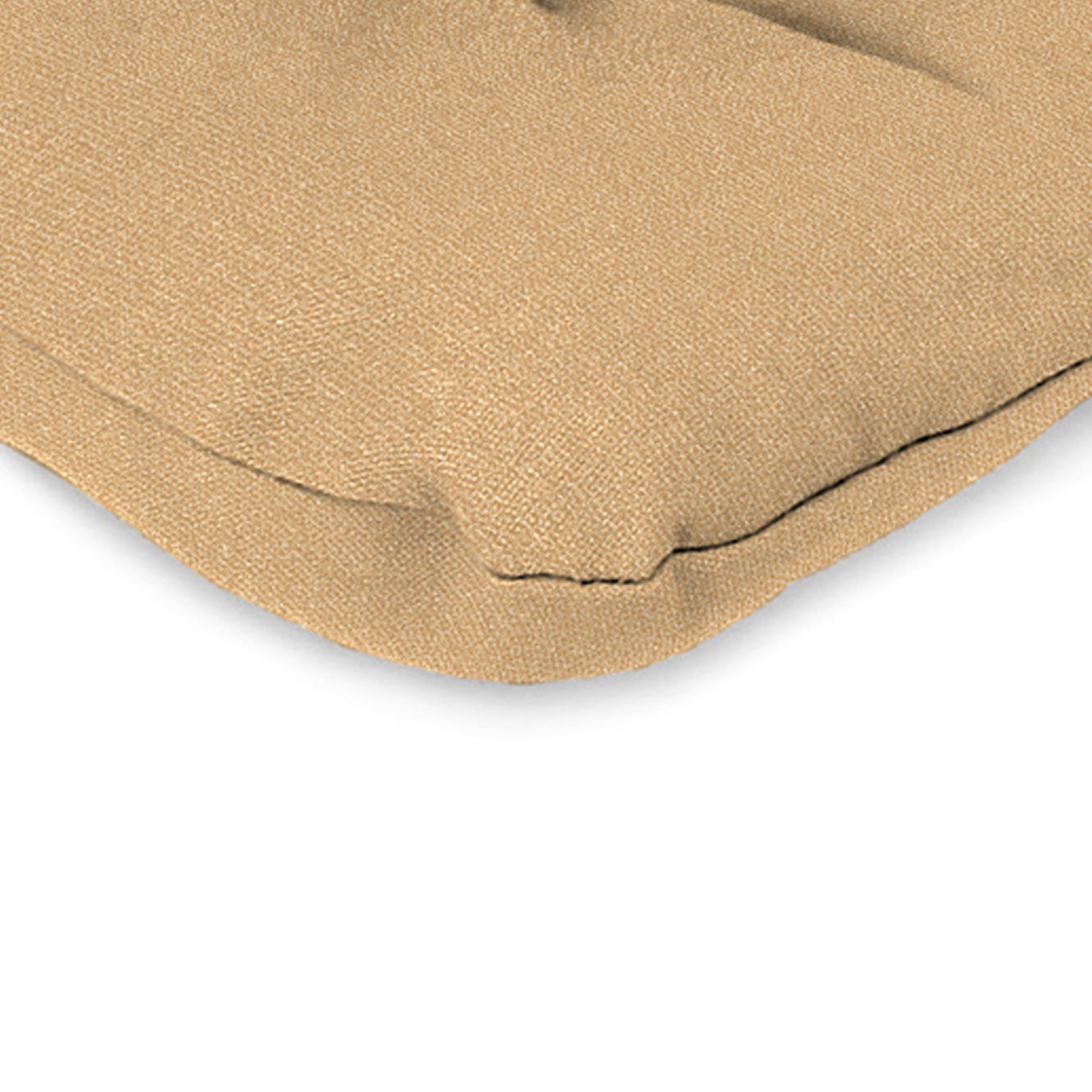 Jordan Manufacturing 38" x 21" Rave Birch Tan Solid Rectangular Outdoor Wrought Iron Chair Cushion with Ties and Hanger Loop (2 Pack)