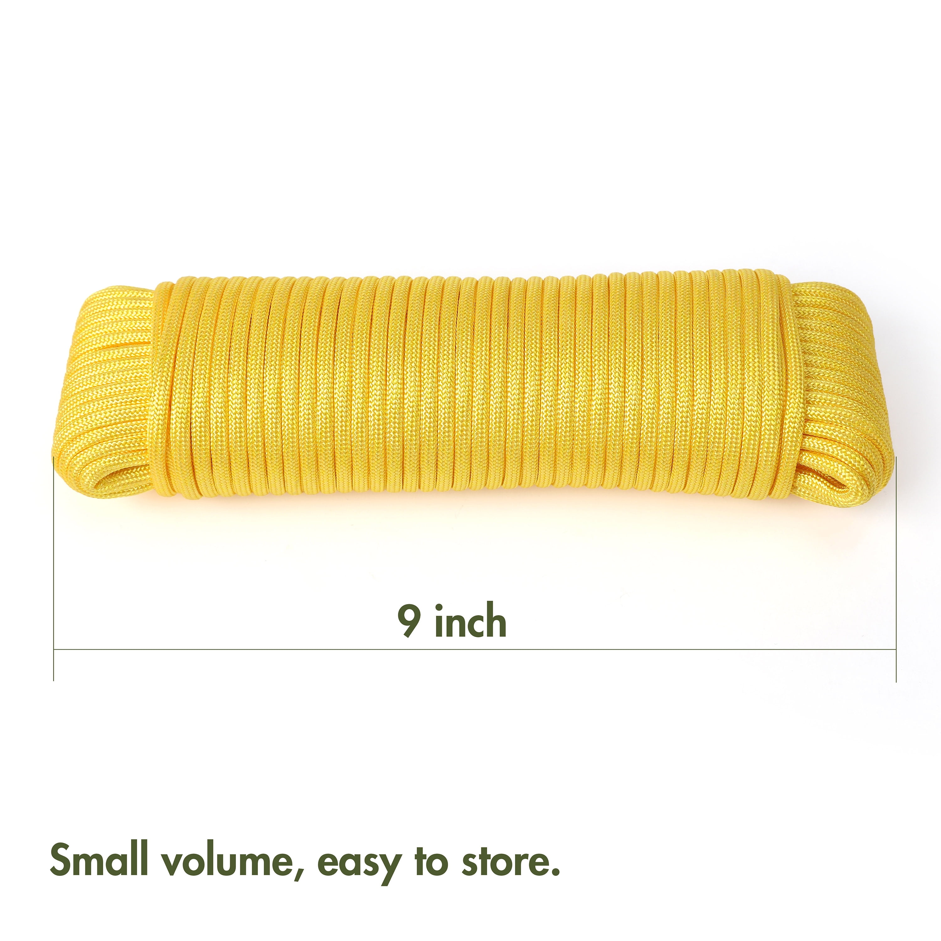 Ozark Trail 100 Foot 550lbs Paracord, 100% Polyester, Yellow