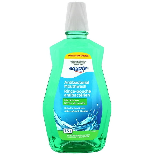 Equate Antibacterial Mouthwash, Original Mint Flavour, Value Size, 1.5L