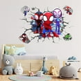 thumbnail image 3 of Anime Character Wall Stickers Spider Man Wall Decals Removable Wall Decoration PVC Wall Decor for Nursery Kids Room Living Room Bedroom Glass Stickers, 3 of 5