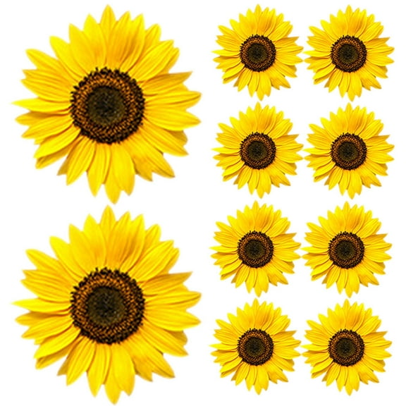ifundom 1 set of Sunflower Wall Decals DIY Sunflowers Wall Sticker Bedroom Background Decoration