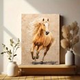 thumbnail image 6 of Golden Horse Running Oil Painting Canvas Print Wall Art for Living Room Office Study, 6 of 8