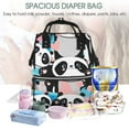 thumbnail image 5 of Fuzoiu Panda Cute Pink Hearts Print Diaper Bag Backpack,Baby Essentials Travel Tote,Multi function Waterproof Diaper Bag, Travel Essentials Baby Bag - Unisex, 5 of 6