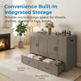 thumbnail image 6 of Puremind Queen Size Murphy Bed with Mattress and Charging Station, Cabinet Bed with Storage Drawer, Murphy Bed Furniture for Bedroom/Office/Guest Room, Gray, 6 of 9