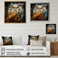 thumbnail image 4 of Designart "Mystique Of Owls In Twilight" Animals Owl Floater Framed Canvas Art Print, 4 of 5