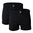 thumbnail image 1 of CECEBA Pantalones cortos para hombres, paquete de 2 - Boxer, básicos, de algodón, M-8XL, lisos Negro M (Medium), 1 of 3