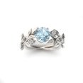 thumbnail image 4 of Promise Ring Fashionable Decorative Leaves Shape Engagement Ring Middle Ring for Women, 4 of 7