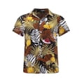 thumbnail image 1 of Jowowha Chemises Décontractées d'Été pour Petits Garçons Aloha Luau Col Rabattu Hauts Tropicaux Type L 160, 1 of 7