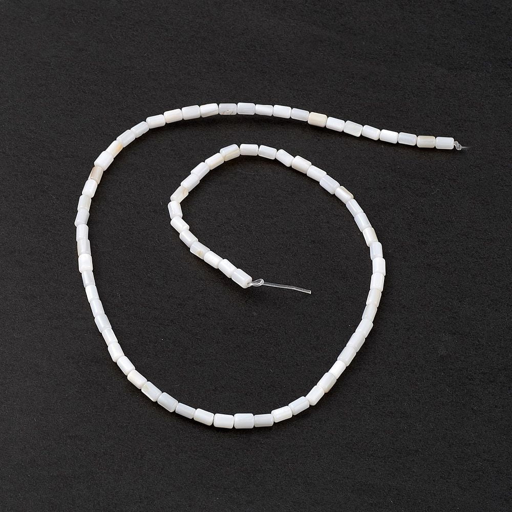 Natural Freshwater Shell Dyed Beads Strands Column Sea Green 4.8x3mm Hole: 0.8mm 78pcs/strand 14.96inch(38cm)