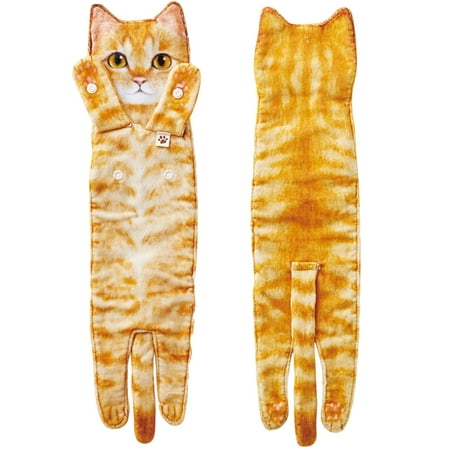 

Cat Funny Hand Towels for Bathroom Kitchen Soft Cat Decor Washroom Hanging Washcloths Face Towels Gift