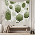 thumbnail image 5 of Sage Green Marble Large Tapestry for Bedroom Wall Hanging Tapestry,Gold White Geometric Hexagon Modern Ceiling Backdrop Tapestries Poster Blanket Wall Decor for Teens Room Living Room Dorm 100" x 59", 5 of 8