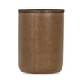 thumbnail image 2 of Pemberly Row Mango Wood Leather Wrap Accent End Table in Chestnut, 2 of 12