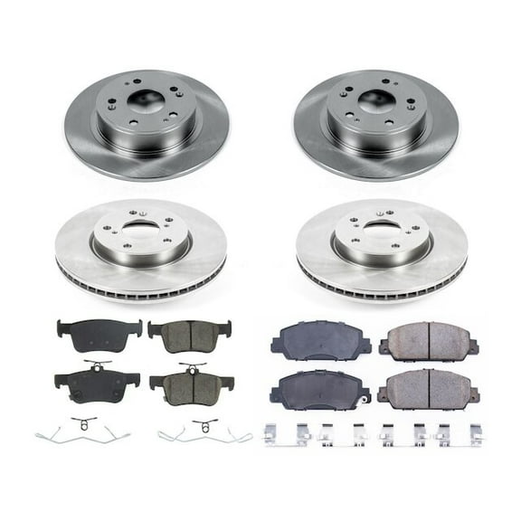 Front and Rear Brake Pad and Rotor Kit - Compatible with 2018 - 2022 Honda Accord 1.5L 4-Cylinder 2019 2020 2021