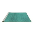 thumbnail image 2 of Ahgly Company Machine Washable Indoor Rectangle Solid Turquoise Blue Modern Area Rugs, 5' x 7', 2 of 4