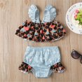 thumbnail image 2 of Baby Girl Cute Design Mermaid Swimsuits 2 Piece Ruffle Split Swimwear for 1-5 Years Old, 2 of 5