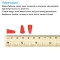 thumbnail image 4 of Uxcell Silicone Rubber Tapered Plug 5mm to 9mm Solid Red for Powder Coating, Painting, Laboratory Use 30 Pieces, 4 of 5
