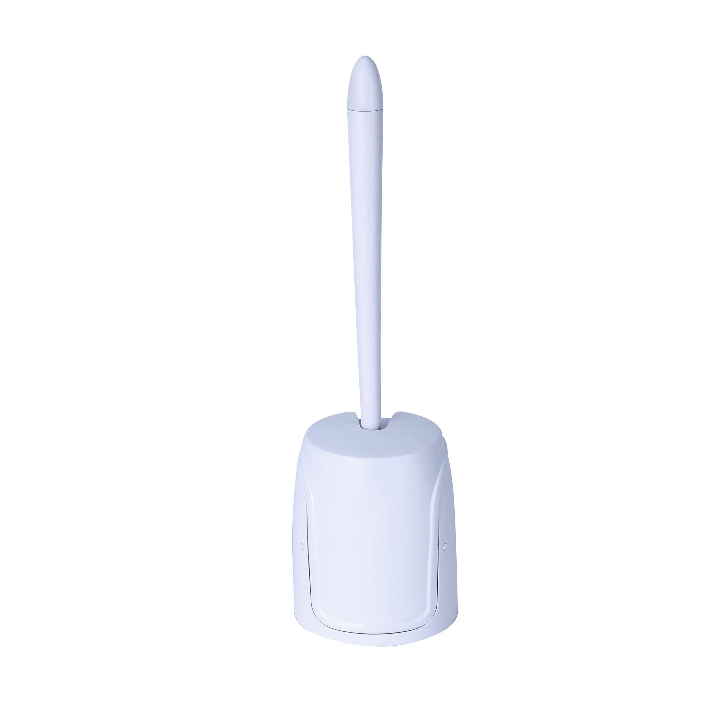 Mainstays Self Closing Plastic Toilet Brush, White