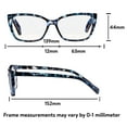 thumbnail image 5 of Equate Women's Orchid Cateye Reading Glasses with Case, Blue Purple Tortoise, +3.00, 5 of 9