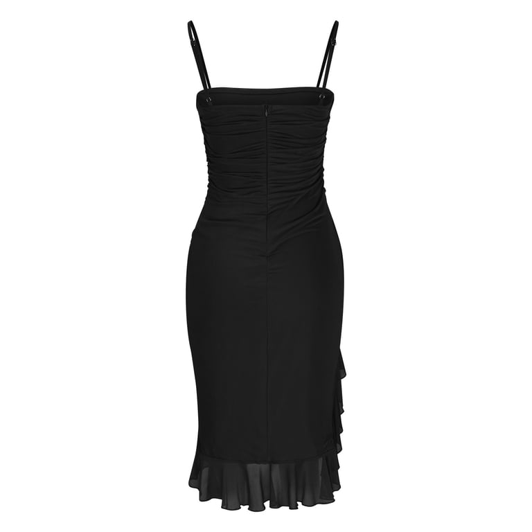 chinese dress ladies Sizzling Tonight Ruffle Ruched Bodycon Dress | Bodycon Maxi Dress