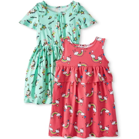 Printed Yummy Dresses, 2-Pack (Little Girls)