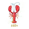 thumbnail image 2 of Pinto, Patricia 12x14 Gold Ornate Wood Framed with Double Matting Museum Art Print Titled - Red Lobster, 2 of 4