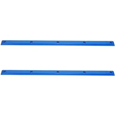 Niceauty 2Pcs Professional Longboard Rail Blue Plastic Skateboard Replacement Parts