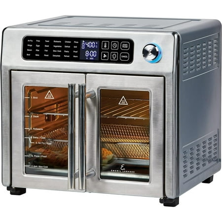 Emeril Lagasse French Door 360 26 QT Air Fryer, Convection Toaster Oven (Stainless Steel) - New