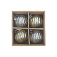 thumbnail image 2 of 4" Glass Swirl Ornament (Gold + Silver) - Set of 4, 2 of 2