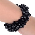 thumbnail image 4 of Fashion Women Faux Pearls Beads Hair Band Rope Scrunchie Ponytail Holder, 4 of 6