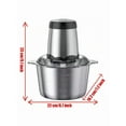 thumbnail image 2 of 2L Electric Food Chopper Electric Stainless Steel Processor Meat Grinder Mixer, 2 of 11