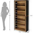 thumbnail image 2 of Tribesigns 74.4'' Tall Bookcase, 7 Tiers Wood Open Display Floor Bookshelf, 2 of 5