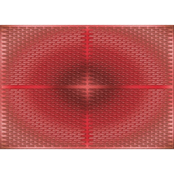Ahgly Company Indoor Rectangle Patterned Shocking Orange Area Rugs, 4' x 6'