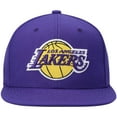 thumbnail image 2 of Men's Mitchell & Ness Purple Los Angeles Lakers Ground 2.0 Snapback Hat, 2 of 5