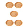 thumbnail image 1 of Thinsony Wicker Woven Round Snack Fruit Bowl Rattan Food Organizer Tray 22x4cm 5Set, 1 of 6