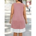 thumbnail image 2 of Cuteduck Plus Size Women’s Sleeveless V-Neck Zipper Dress Spring/Summer 1X-5X, 2 of 5