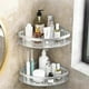 thumbnail image 3 of Stainless Steel Corner Shelf - No Drill Triangle Bathroom Storage Rack with Suction Cups 2 Pcs, 3 of 5
