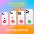 thumbnail image 3 of czcpp-- iPhone 13 Pro Max Neon Pink Puffer Case, Clear Cushioned Bright Cover with Shockproof Bumper - Flexible and Lightweight Protective Case - Full iPhone and Camera Protection, 3 of 4