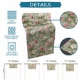 thumbnail image 6 of White Pink Flower Table Runner - 36 Inch Long Shabby Chic Spring Vintage Leaf Green Cotton and Linen Blended Dress Scarves Farmhouse Table Runner for Kitchen Dining, Coffee Table, 13" x 36", 6 of 8