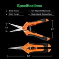 thumbnail image 5 of Gardening Scissors Tip Pruning Snips Garden Clippers - Plant Cutting Scissors with Sharp Precision-Ground Non-Stick Blade - 2-Pack, 5 of 6