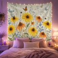 thumbnail image 2 of Floral Garden with Vertically Oriented Arrangement, Nostalgic Vintage for Botanical Art Lovers, Wall Decor, Mother'S Day Gift, Tapestry Wall Hanging for Dorm and Living Room, 2 of 7