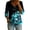 Multicolor-4, variant on Women's Boho Floral Blouses 3/4 Sleeve Button Loose Cute T-shirt Summer Casual Travel Beach Weekend Outdoor Shirt Tops