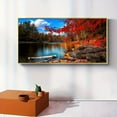 thumbnail image 4 of 1pc Frameless Scenic Canvas Printing, Foliage, Lake, Forest, Fall Autumn, Trees Leaves, Wall Art, Poster And Print Pictures, For Living Room And Bedroom No Frame, 4 of 4